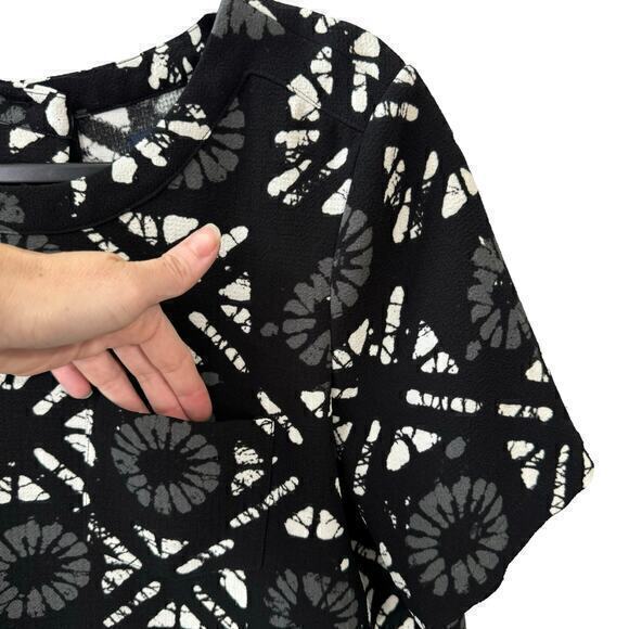 Madewell Industry Button Up Back Top Batik Grid Size M - Picture 6 of 9